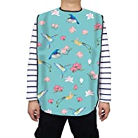 TUYU Babero adulto- protector de ropa reutilizable- atrapador de migas- impermeable extra largo para hombres y mujeres…